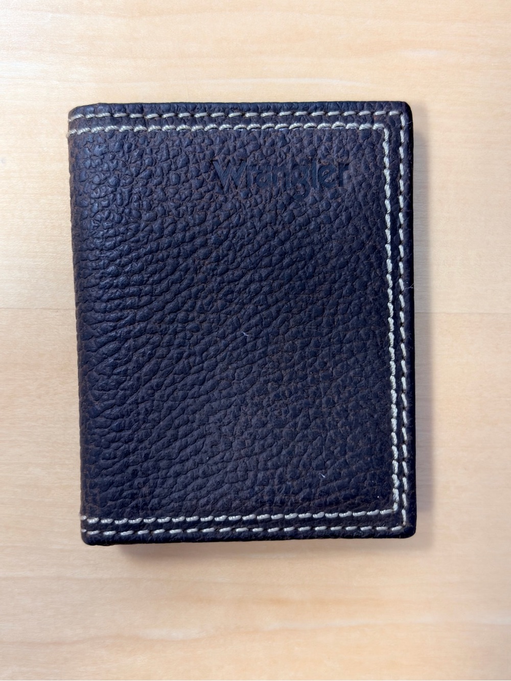 Wrangler (USED) Men's Bifold Wallet + Money Clip & Genuine Leather